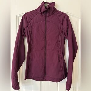 Lululemon Run For Cold Jacket Puffer Vented Plum Primaloft Size 4